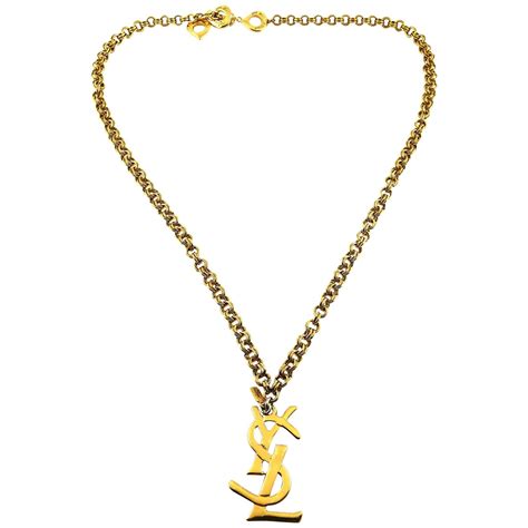 ysl chain necklace|yves saint laurent necklace.